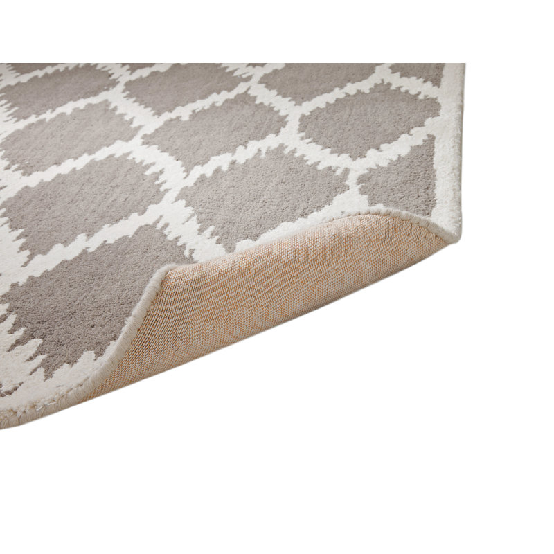 Arquit Hand Tufted Wool Ikat Indoor Rug, Rectangle 5' x 8'