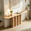 Console de forme ovale avec base robuste-129955739