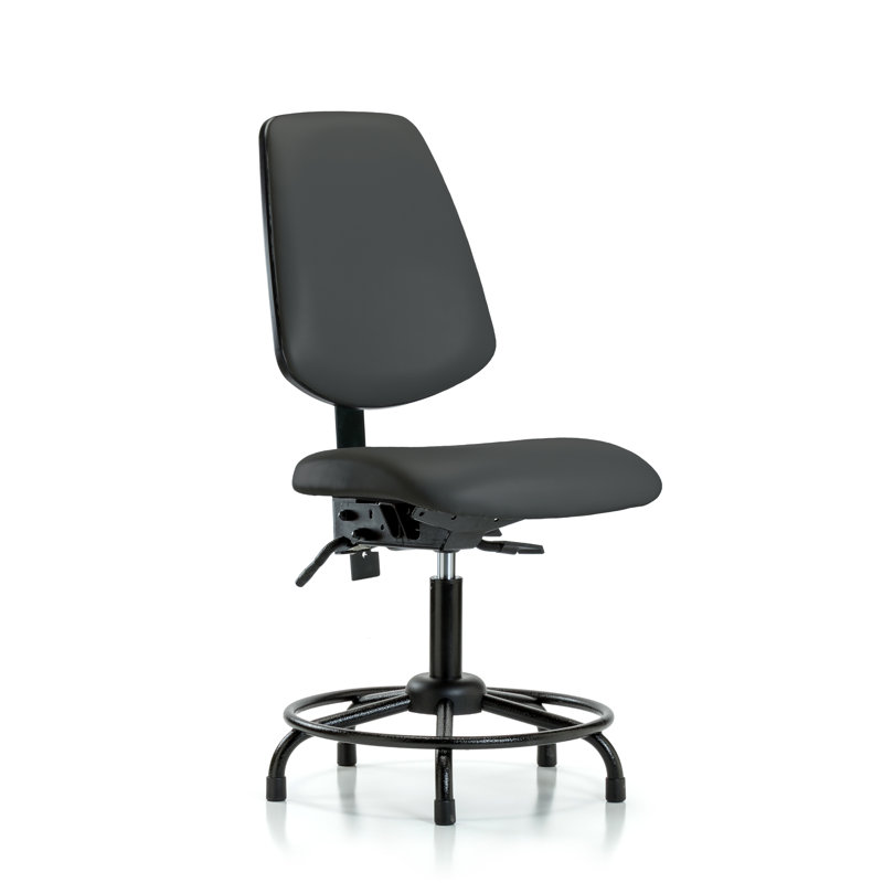 Eloise Drafting Chair, Charcoal, Glides, Not Included