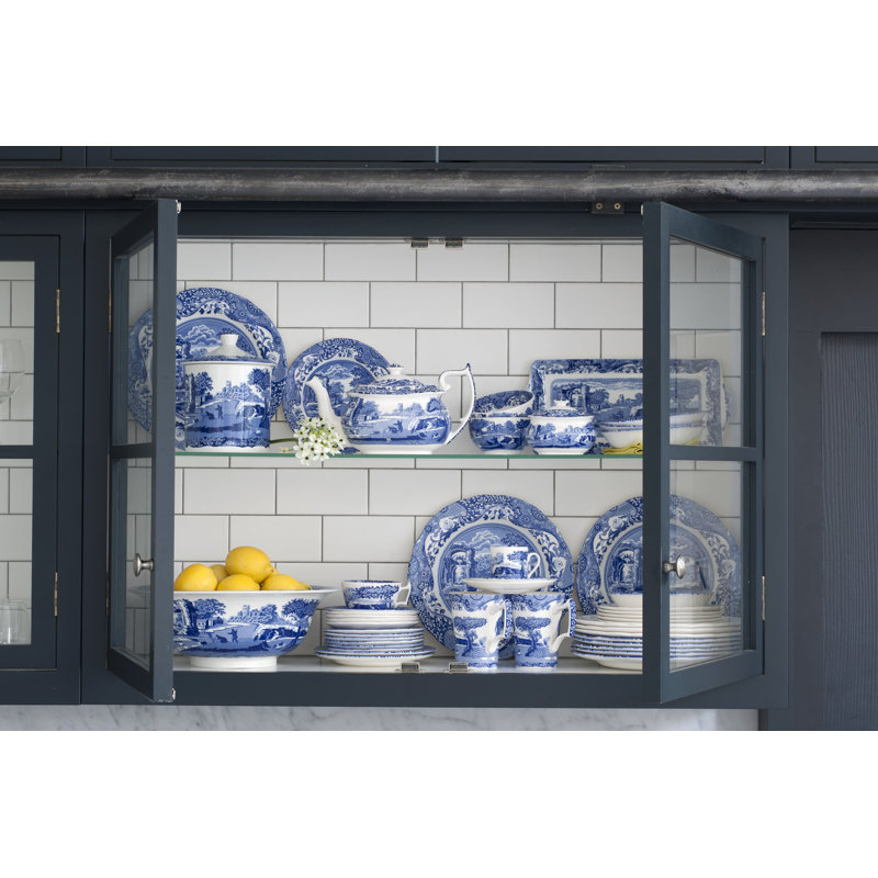 Spode Blue Italian Round Covrd Deep Dish 2 Qt