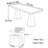 Simple rectangular large dining table