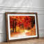 Path Through the Forest at Autumn in Abstract - Picture Frame Painting Print on MDF-55737338-55737344