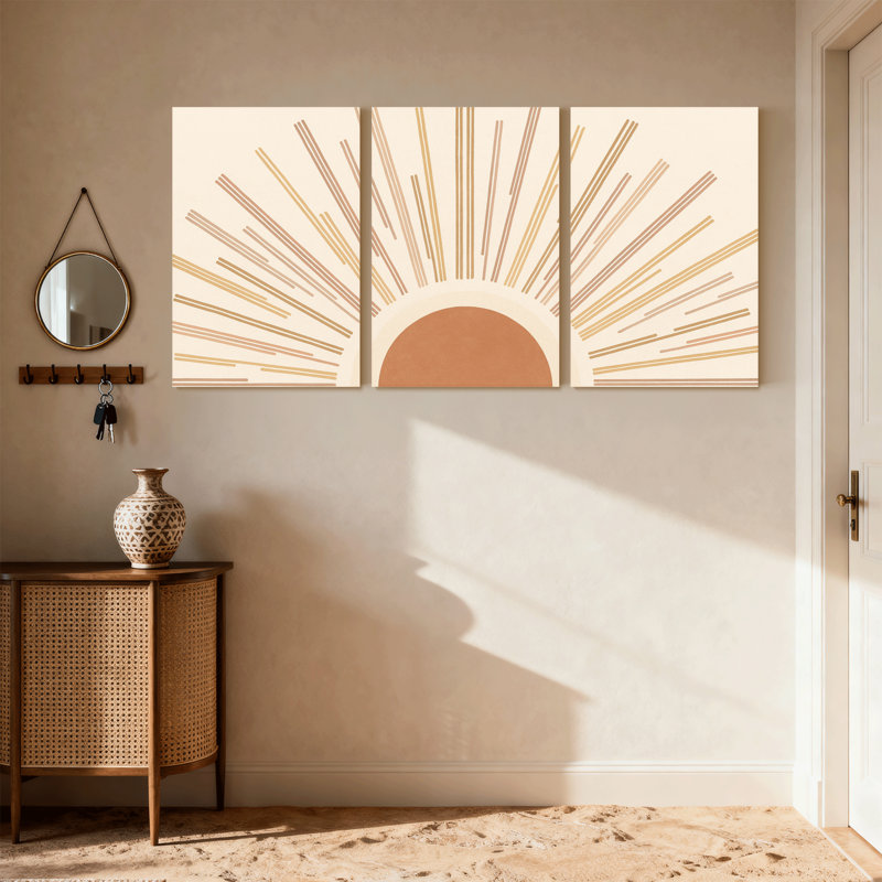 Ensemble de 3 reproductions d'art sur toile, H 30 po x l 60 po