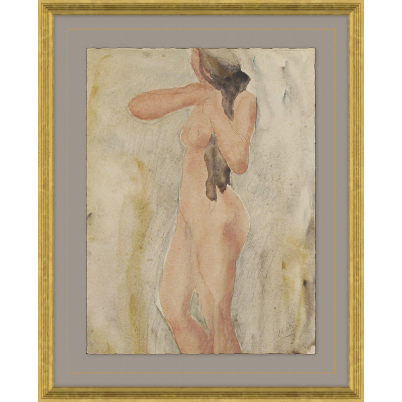 «Emily» par David Phoenix - Peinture encadrée sur papier