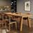 Brown Rectangular Solid Wood Dining Table-1915042661
