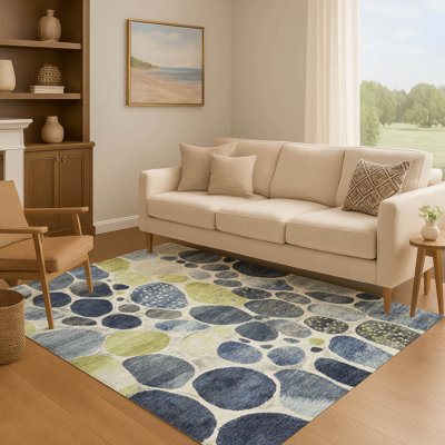 Tapis géométrique de qualité supérieure lavable à la machine
