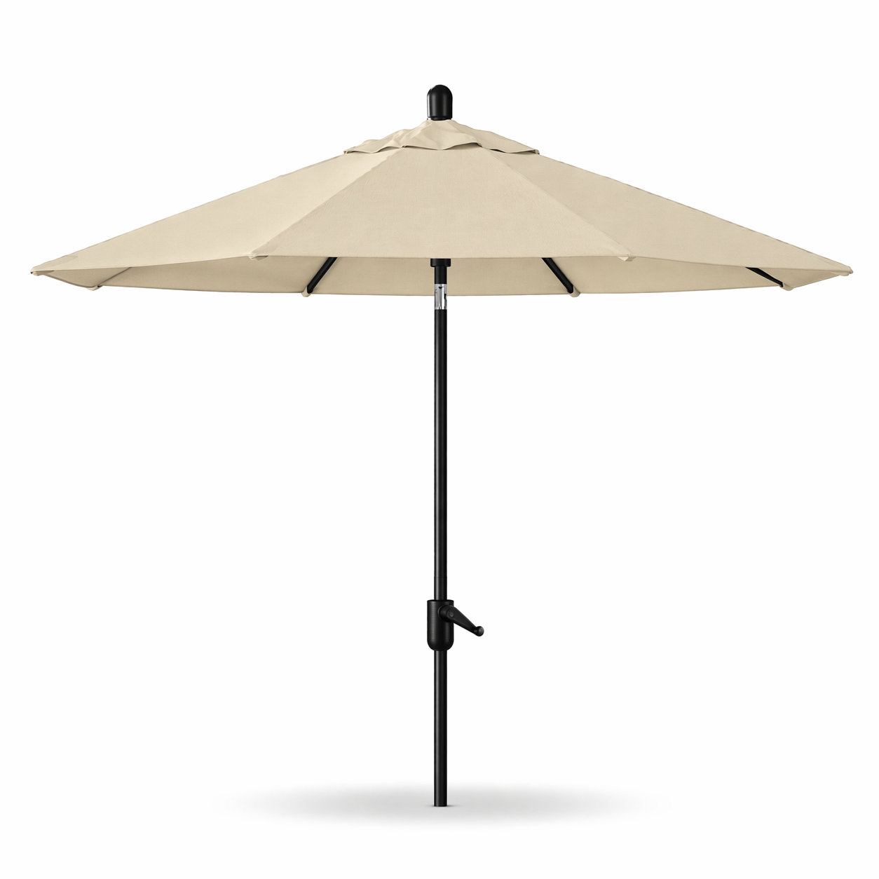 Natalie 8' 8" Market Sunbrella® Umbrella, Antique Beige Sunbrella® Canvas, Black Sapphire