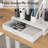 2-Tier Desktop Printer Stand With Fabric Drawer, Sturdy Home Office Organizer For Printers, 3D Printers, Fax Machines, Scanners, Compact And Space-Saving Design