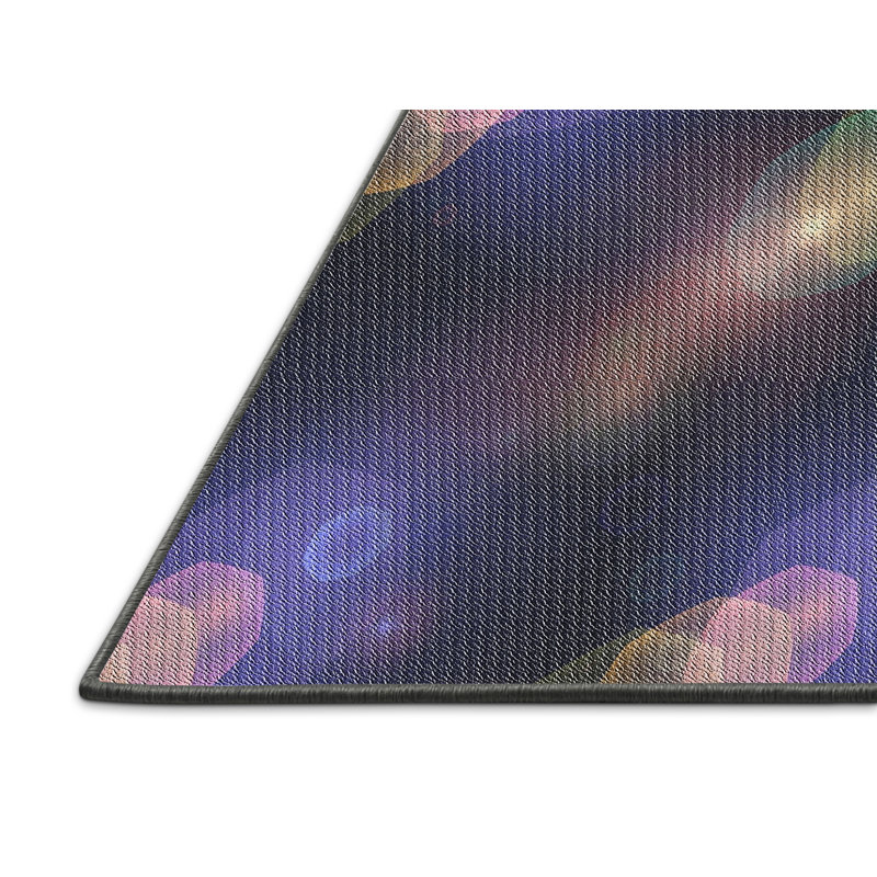 Tapis bleu/vert à motifs, Rectangle 2 pi x 3 pi