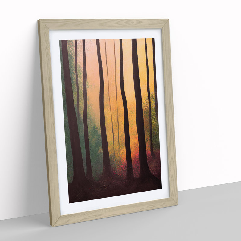 Autumnal Forest No.1 - Single Picture Frame Print, 64cm H x 46cm W x 2cm D, Oak Framed