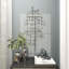Silver Metal Abstract Wall Decor with Crystal Embellishments 20" x 1" x 42"