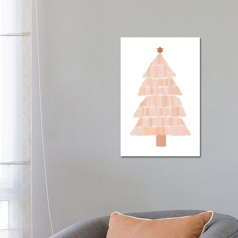 "Arbre de Noël" par Orara studio, reproduction d’art, Pas de tapis, H 26 po x l 18 po x 1,5 po, Toile tendue