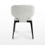 Ensemble de 2 chaises chiar courbées rembourrées