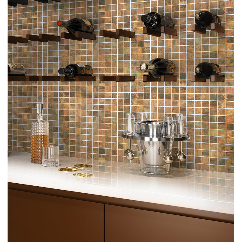 12" x 12" Metal Random Mosaic Wall & Floor Tile