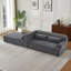 Canapé modulaire surdimensionné en L Chenille, design minimaliste, canapé-lit confortable pour les salons, les appartements et les espaces de réception-146692285