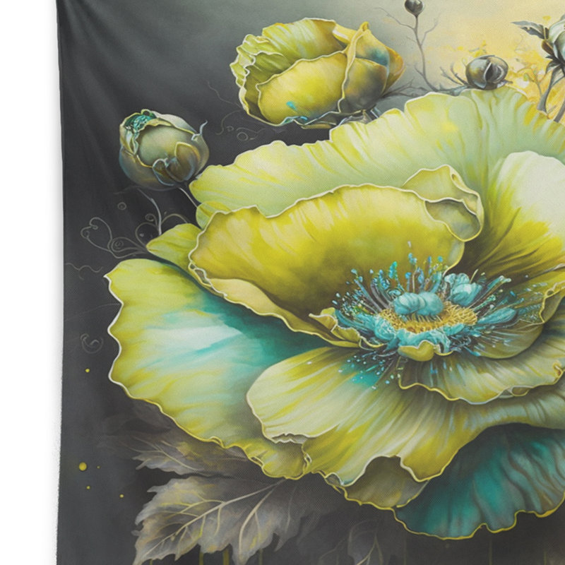 Tapisserie en polyester avec punaises, H 32 po x l 39 po