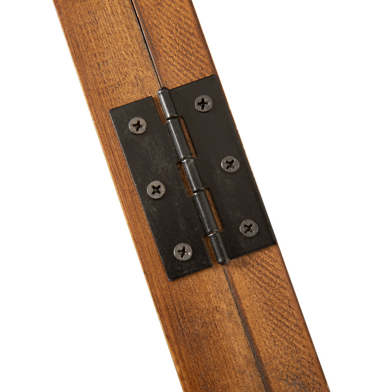 Mallick 36'' H x 24.5'' W Wooden Jersey Display Case with Foam Board and Keyed Lock, Brown Wood
