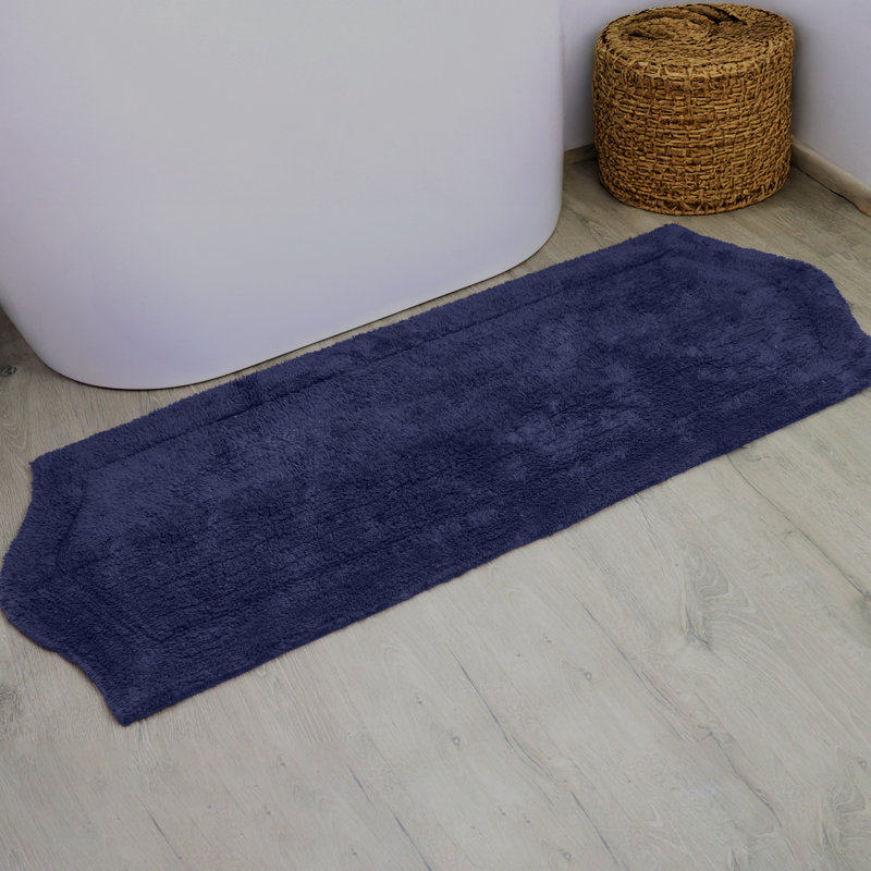 Tapis pour salle de bain Morissette, L 22 po x L 60 po, Marine