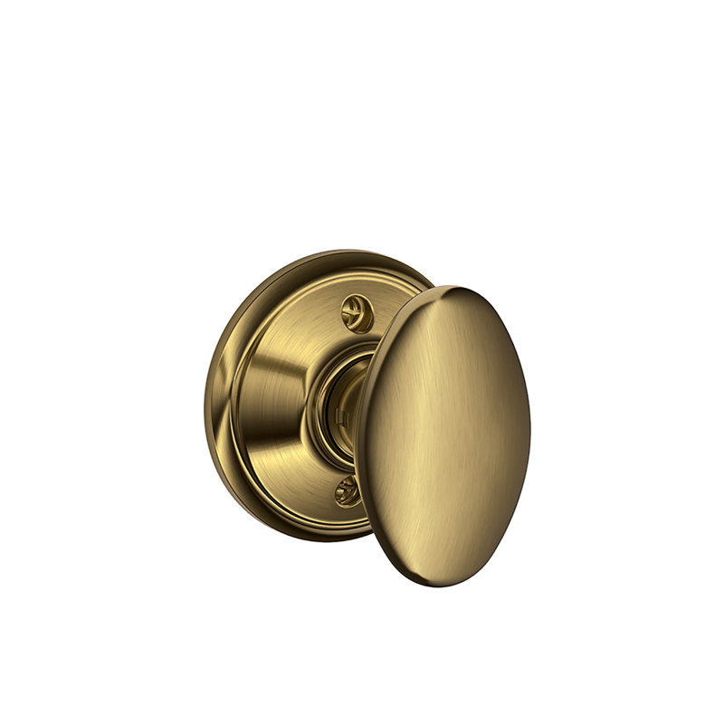 Siena Single Dummy Door Knob, Antique Brass