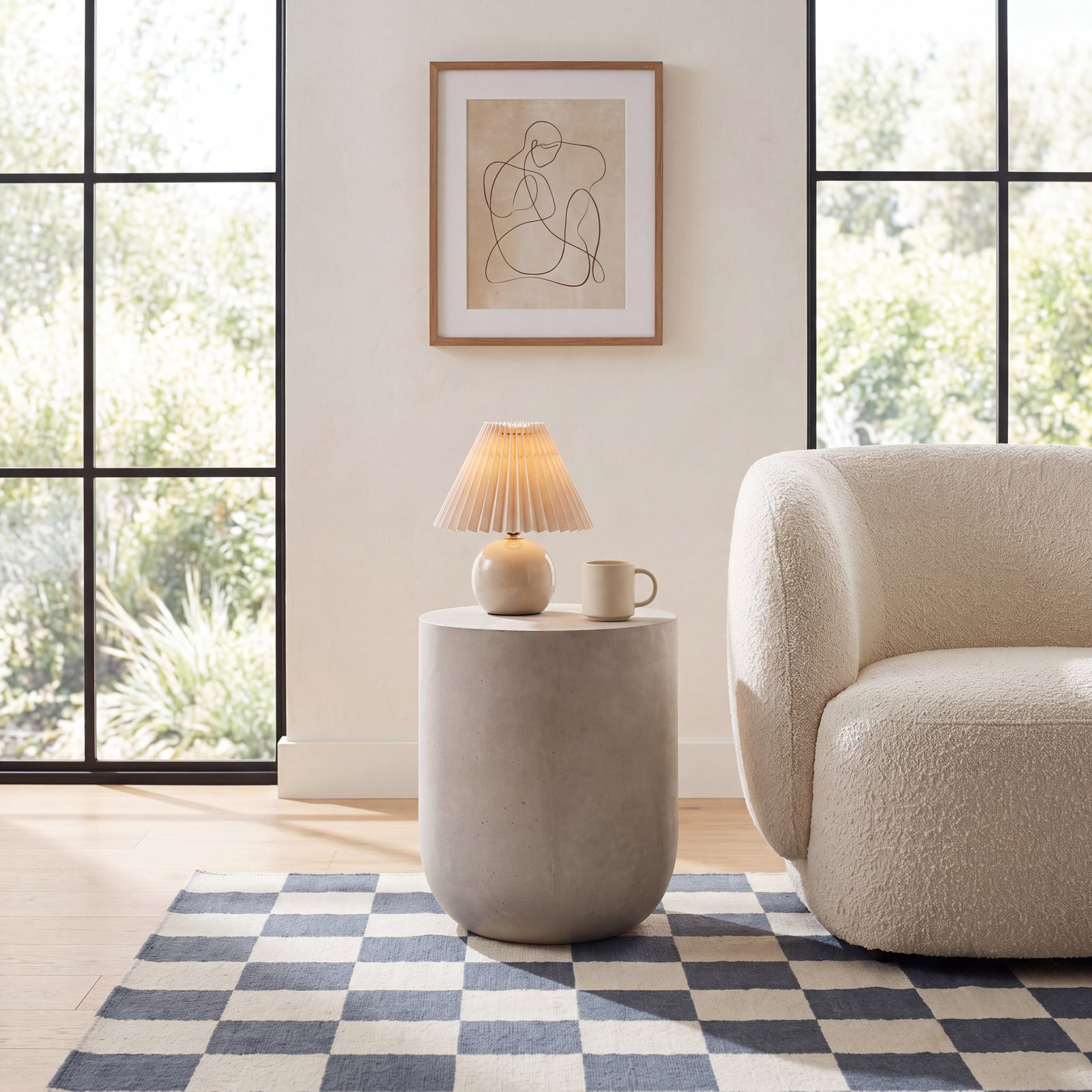 Elise End Table, Gray