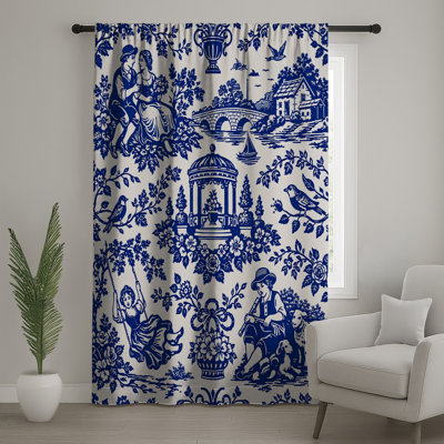 Rideaux de fenêtre Blue Toile