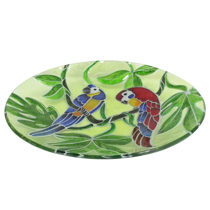 Aliyah-Lilly Glass Birdbath