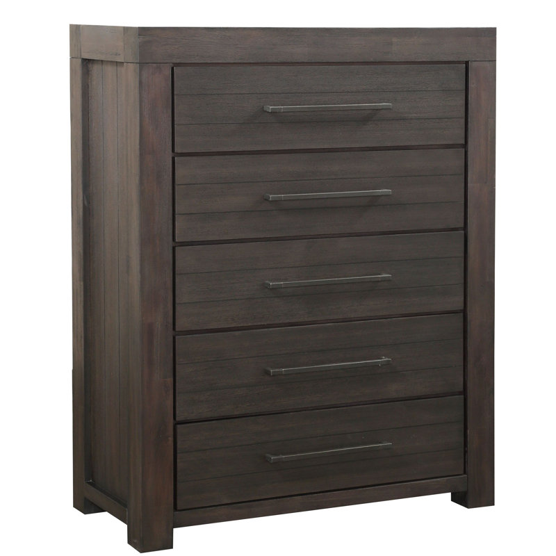 5 Drawer 106.68cm W Solid Wood Chest
