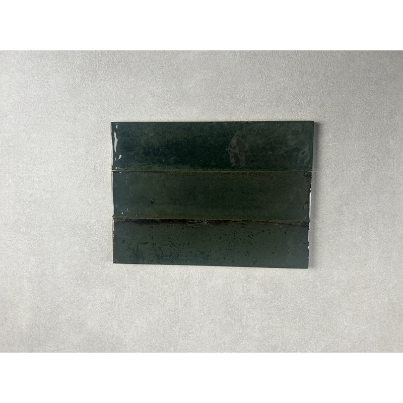 Carreau zellige vert olive 2x10