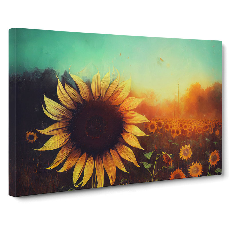 Pristine Sunflowers - Wrapped Canvas, 40cm H x 60cm W x 3cm D
