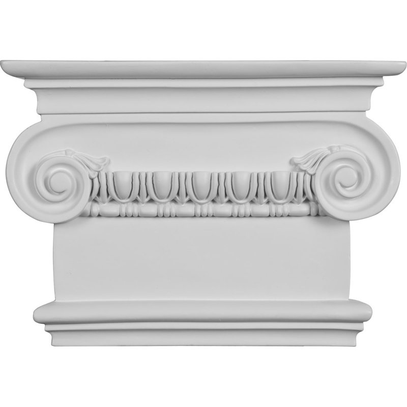 Classic Ionic Onlay Capital, 7 1/2"H x 10 3/8"W x 2 5/8"D