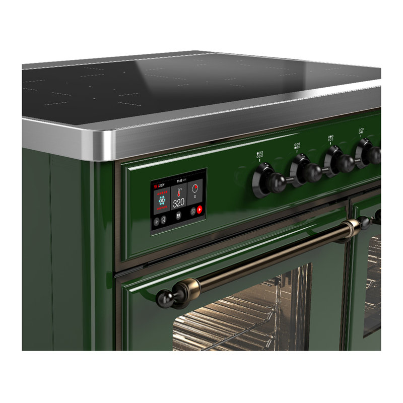 Majestic III Series 40 Inch Induction Range with 6 Induction Elements in Stainless Steel (Brass Trim), Burnished