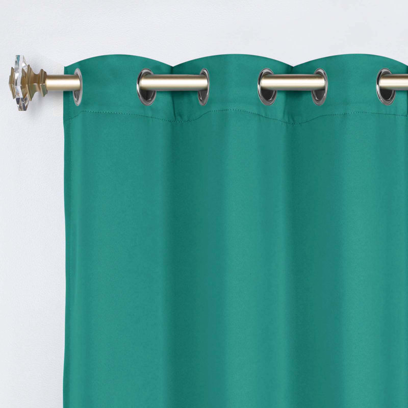 Paire de rideaux obscurcissant avec œillets Millendon, Bleu céruléen, L 42 po x L 63 po