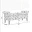 Banc avec rangement à accoudoirs roulés Traditional avec garniture cloutée étain et pieds en bois massif, parfait pour un décor et un rangement élégants-21926169
