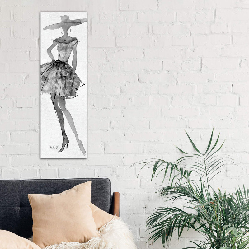 Fashion Sketchbook V 1 Piece Wrapped Canvas Panoramic Wall Art, 121.92 cm H x 40.64 cm W x 3.175 cm D