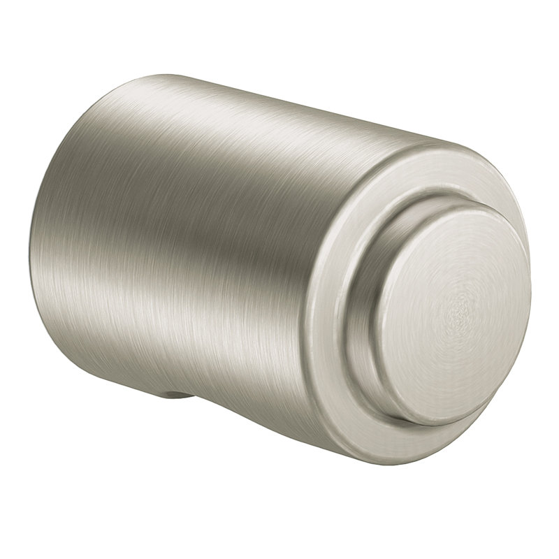 Poignée cylindrique de 7/8 po de diamètre Iso, Nickel brossé