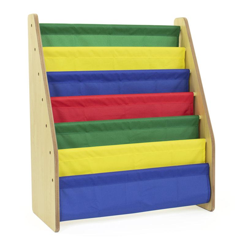 76.2cm H X 63.5cm W No Subject Kids Book Display, Yellow/Green/Blue