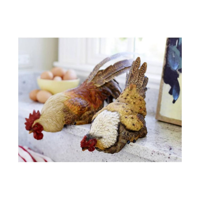 Poule / Coq Sitter Tablette-2 Pcs