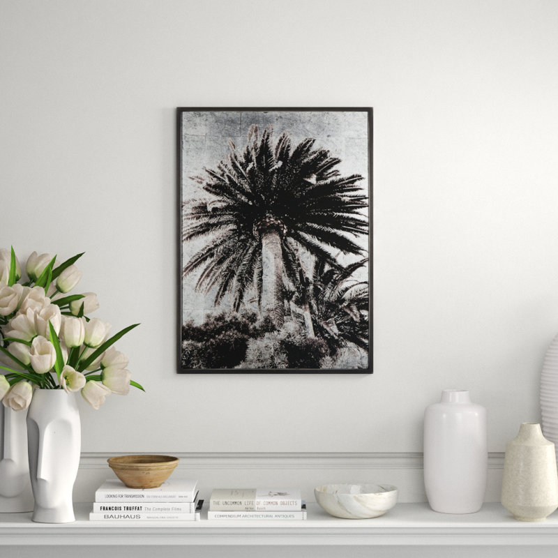 Venice Palm Trees Silver Leaf Print