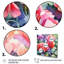 Corail vert géraniums fleur euphonie sur toile-1057351205-1057351225