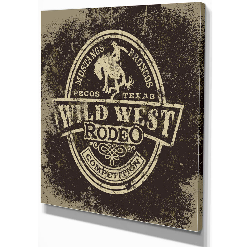 " Wild West Rodeo ", 20" H x 12" W x 1" D, Wrapped Canvas