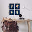  «Bright Shells on Indigo», ensemble d'art sur plaque par Graffi *ee Studios