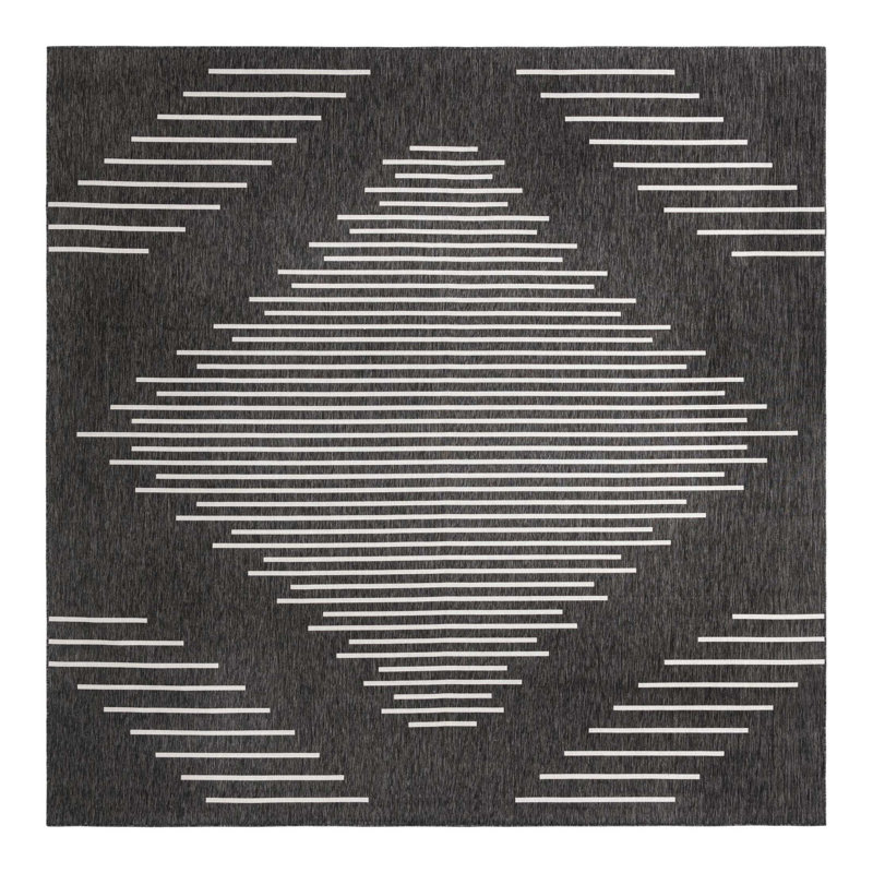 Striped Indoor / Outdoor Rug, Square 13'1"