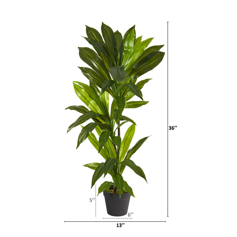 Faux Plant in Pot Liner, 36" H x 13" W x 13" D