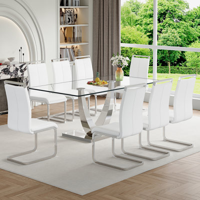 Glass Dining Table Set