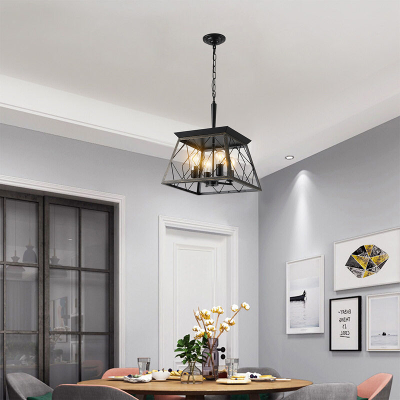 4-Dimmable black and gold pendant light, Black+Gold