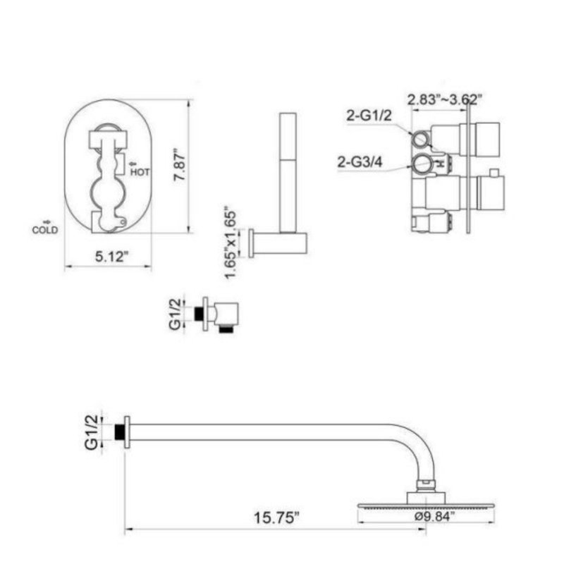 All-In-One Kit with Rough in-Valve
