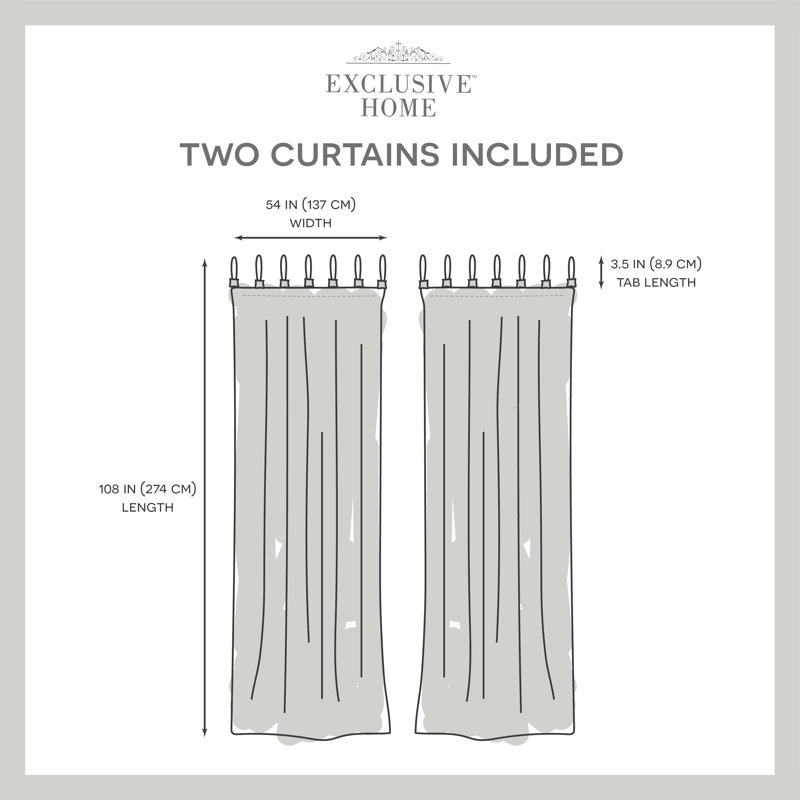Semi Sheer Curtain Pair, 54" W x 108" L, Silver