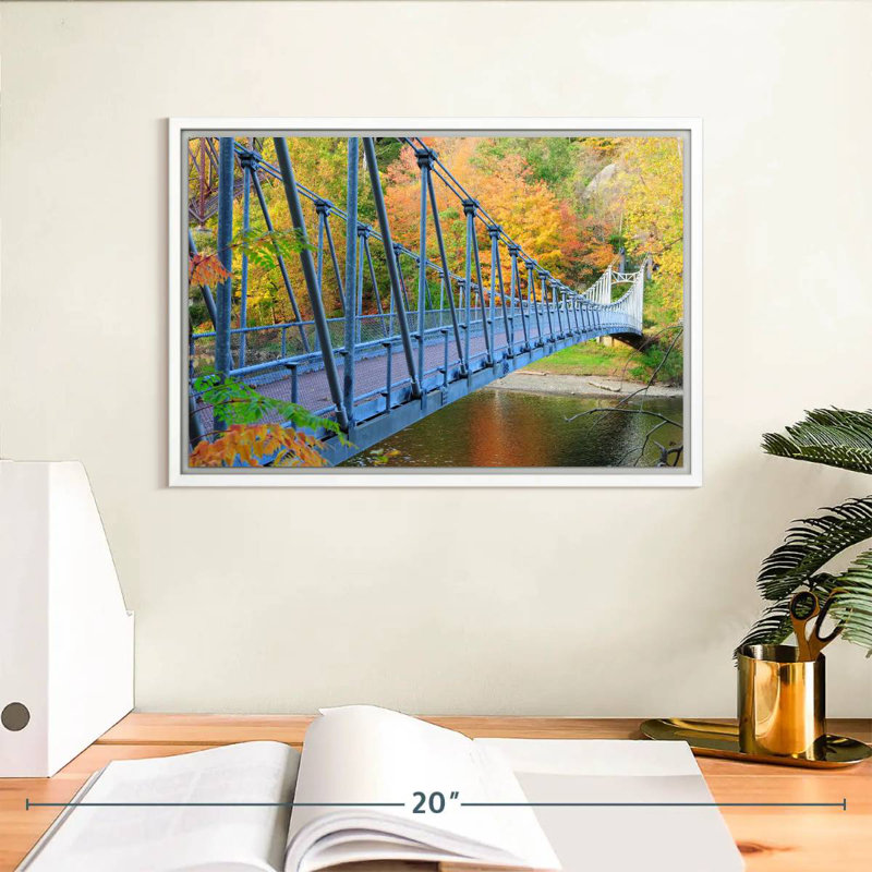 Pont Blue Bear Mountain, Cadre flottant blanc, 13 po x 9 po