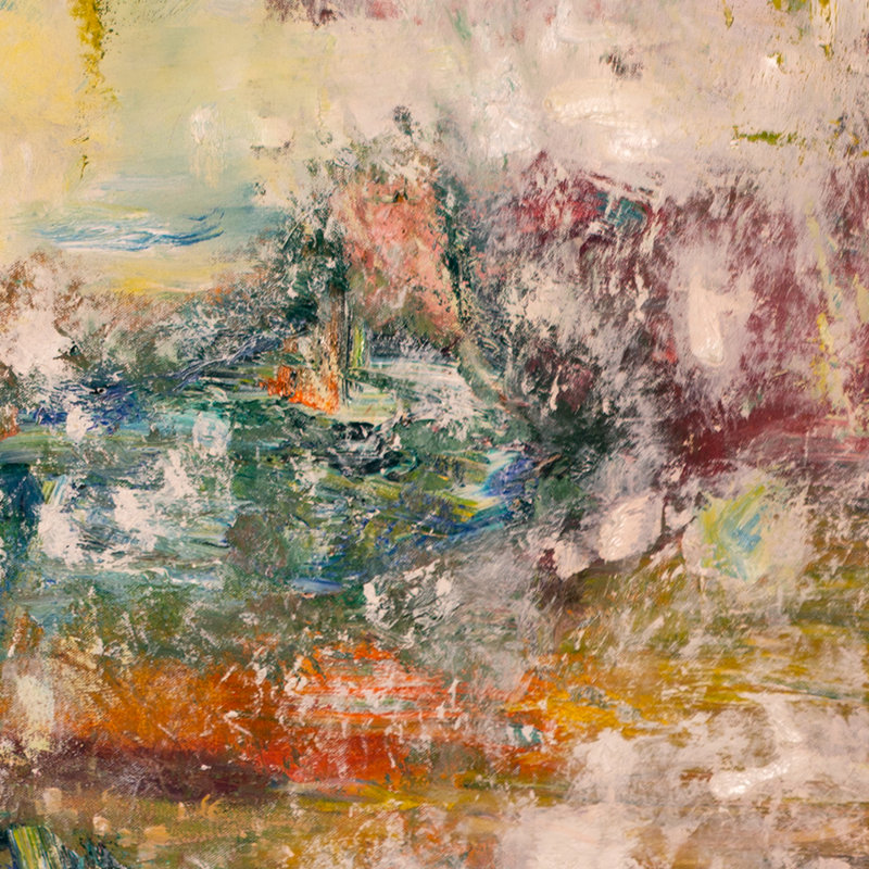 Lion Head Painting by Irina Gorbman, 24" H x 36" W