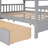 Gray, Full Size, Wooden House Bed, Storage Drawers, Shelf, Roof Design, Play, Comfort, Construction Size Bed With Gray Color, 2 Drawers And Back Shelf For Accessories, Play Area